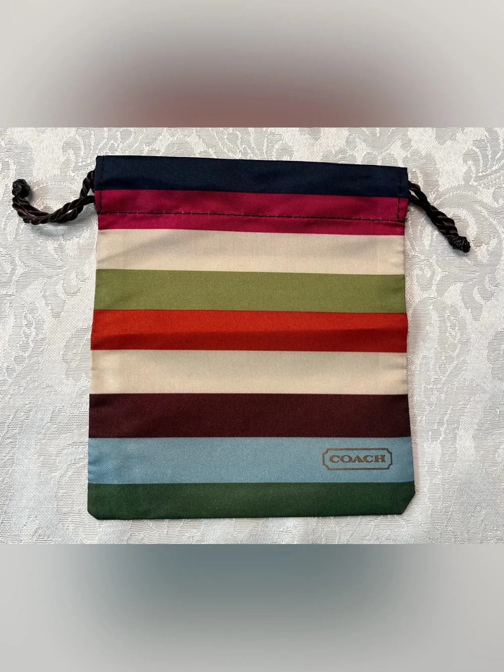 Coach satin drawstring
